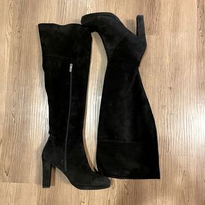 Gorgeous Genuine Suede Wide Calf Over The Knee Boots